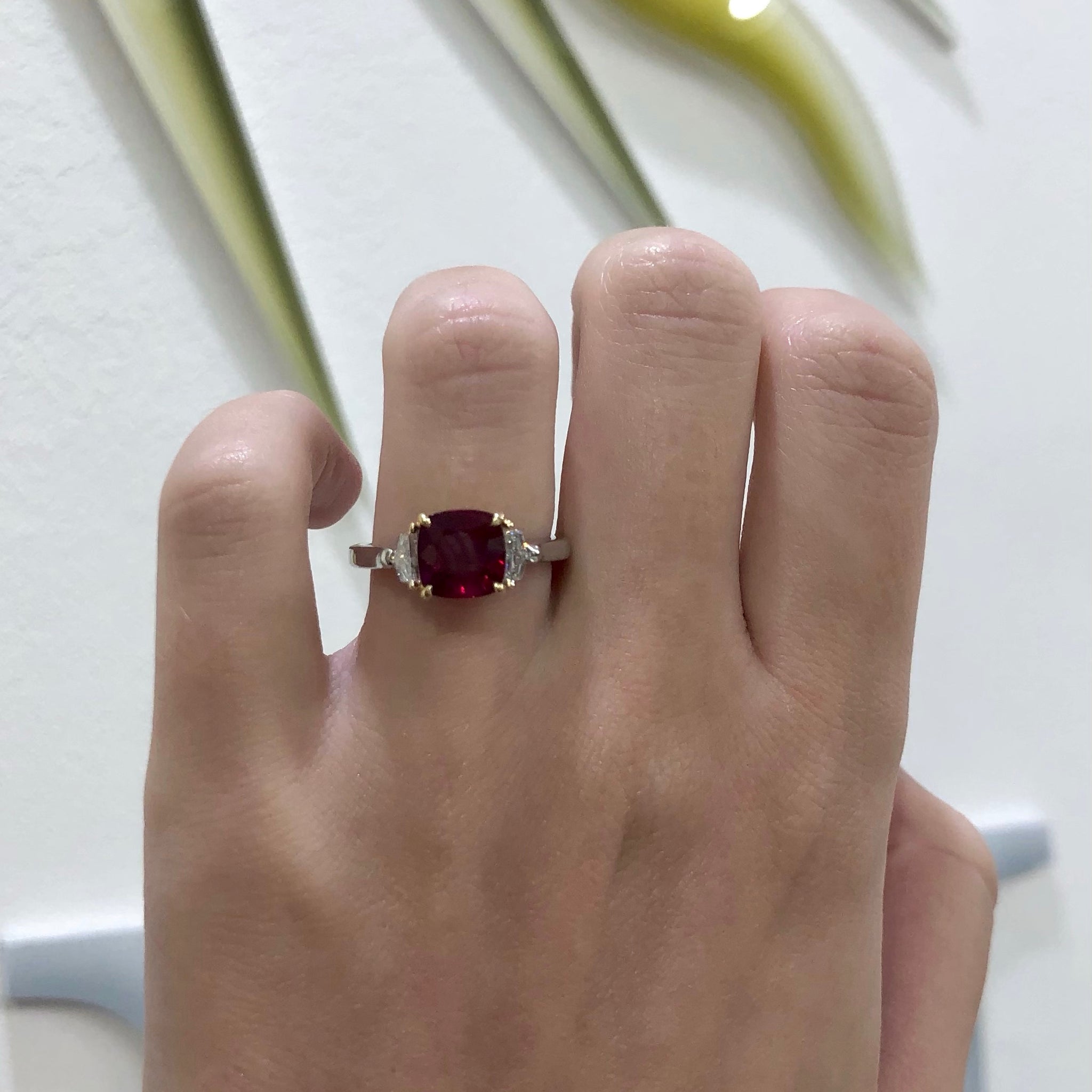 Custom Diamond And Ruby Engagement Ring #1309 - Seattle Bellevue | Joseph  Jewelry